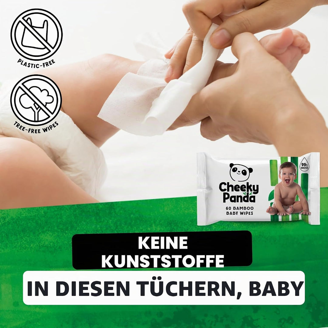 The Cheeky Panda Baby Feuchttücher Bambus | 720 Eco Tücher | Sanft Und Weicher | Baby Erstausstattun