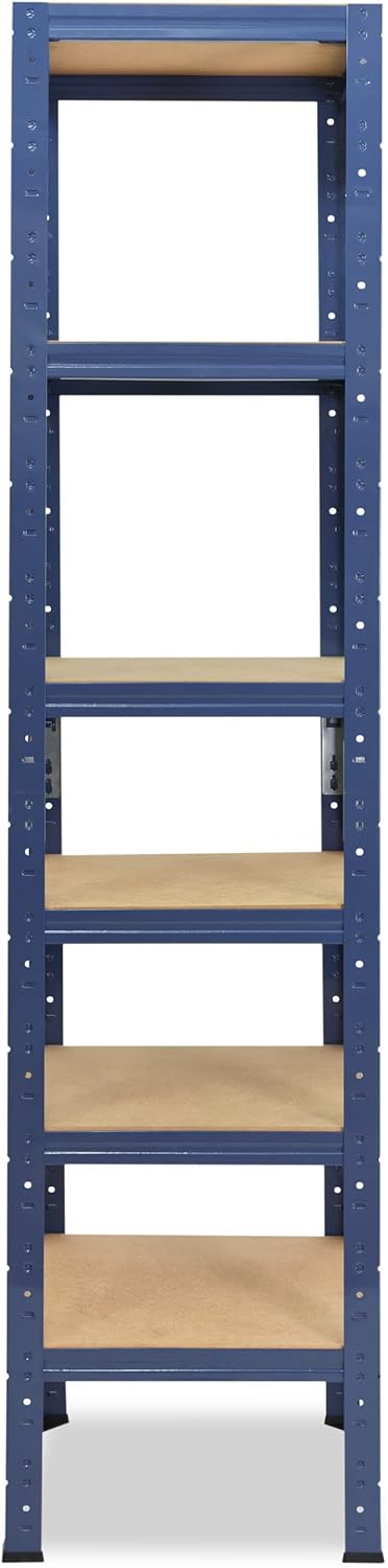 shelfplaza® 200x30x30cm Home Schwerlastregal blau/Metallregal mit 6 Böden/Kellerregal Metall, Garage