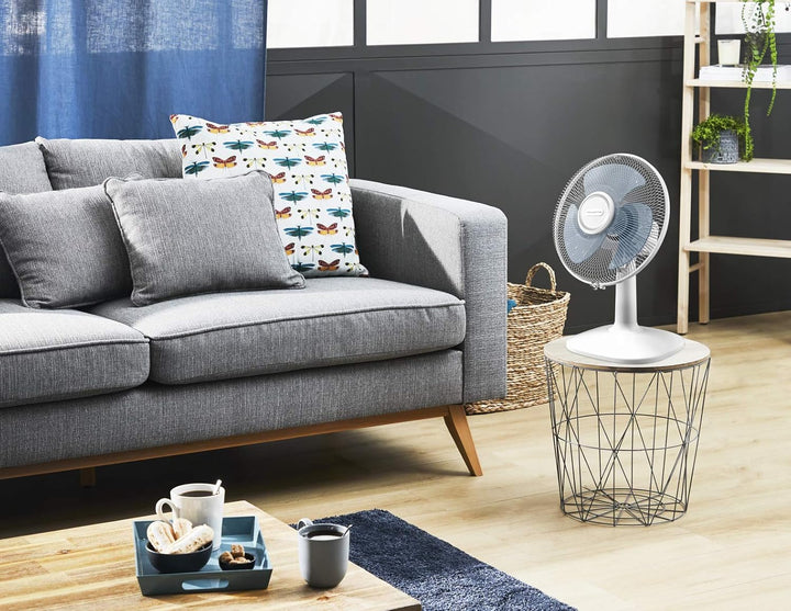 Rowenta Essential VU2330 Tischventilator mit 3 Geschwindigkeitsstufen, leise, automatische Oszillati