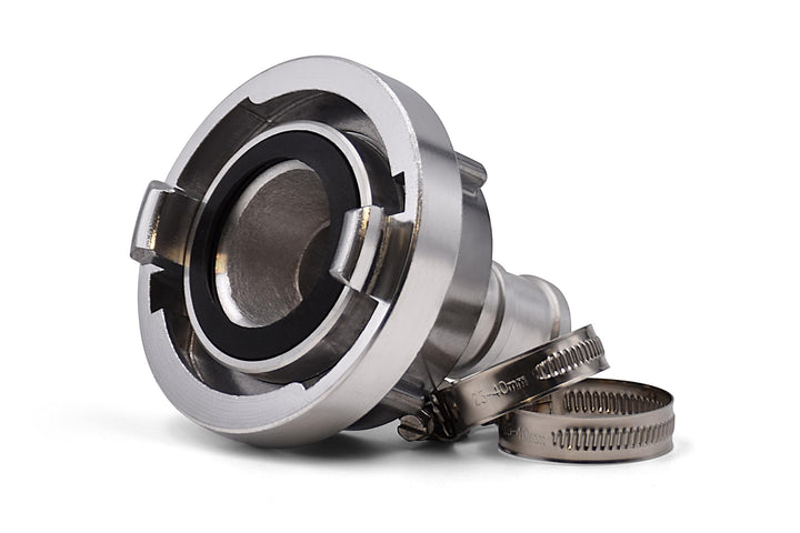 C -32 mm Storz-Kupplung Set mit 2 Schlauchschellen, Drehbarer Tülle, Aluminium, Silber, Betriebsdruc