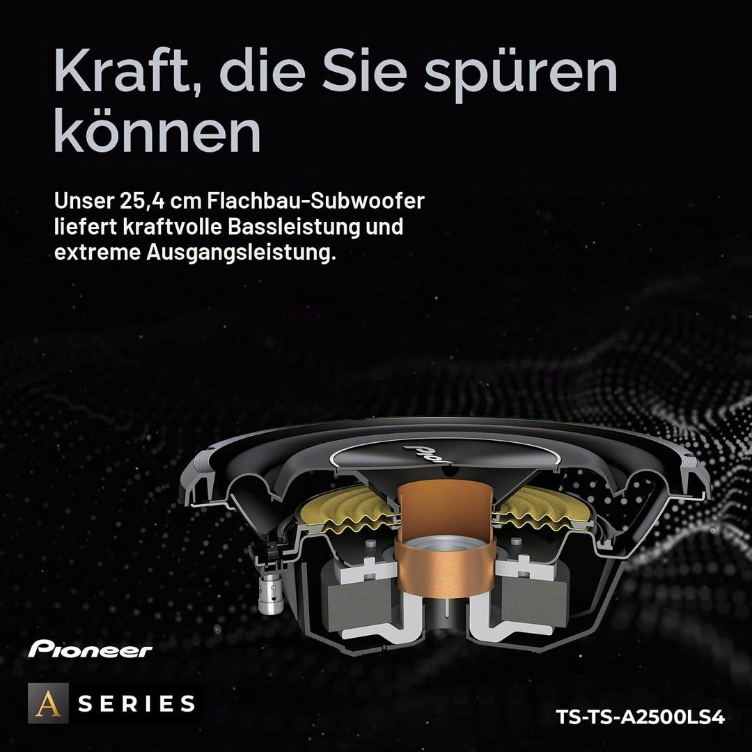 Pioneer TS-A2500LS4 Passiv Subwoofer, leistungsstarker Subwoofer mit 1200 W Maximalleistung, 25 cm,