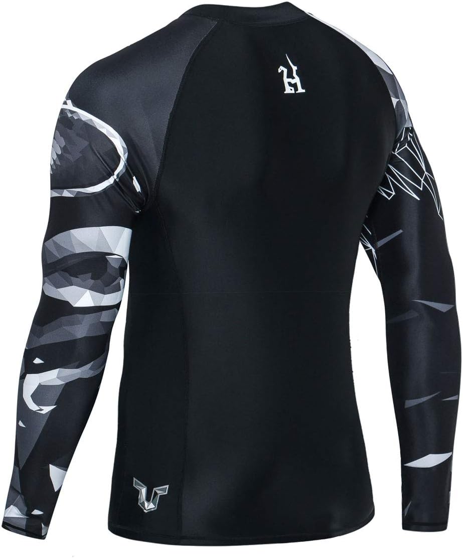 HUGE SPORTS Wildes Tier Rashguard Sonnenschutz Schnelltrocknend Kompression Schwimmshirt L Schlange,