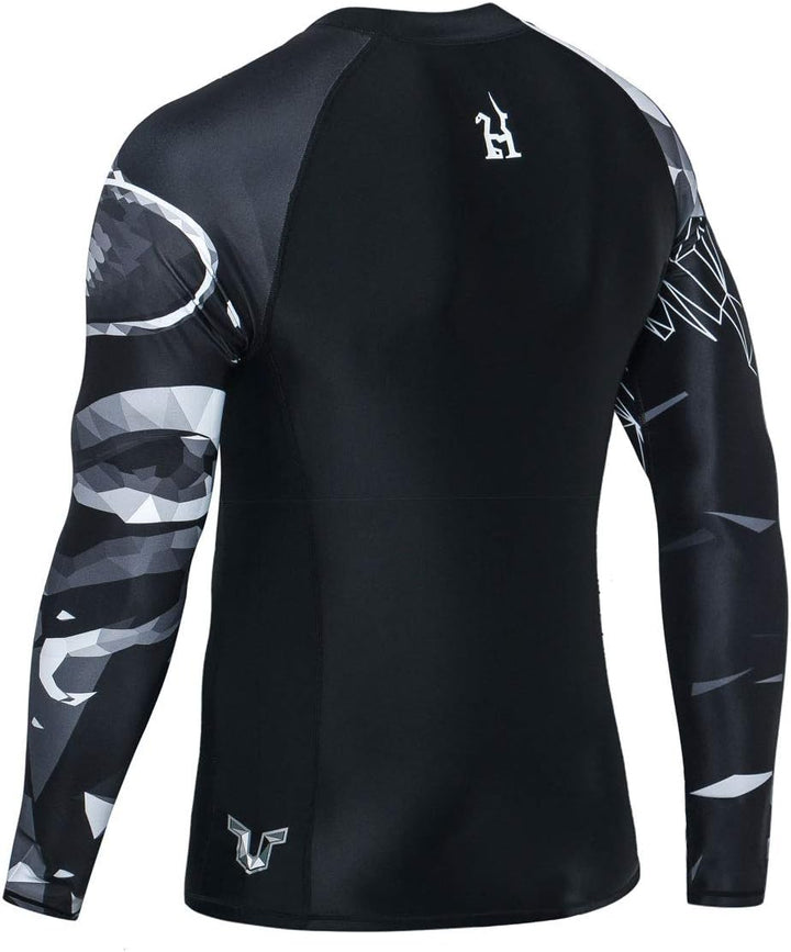 HUGE SPORTS Wildes Tier Rashguard Sonnenschutz Schnelltrocknend Kompression Schwimmshirt L Schlange,