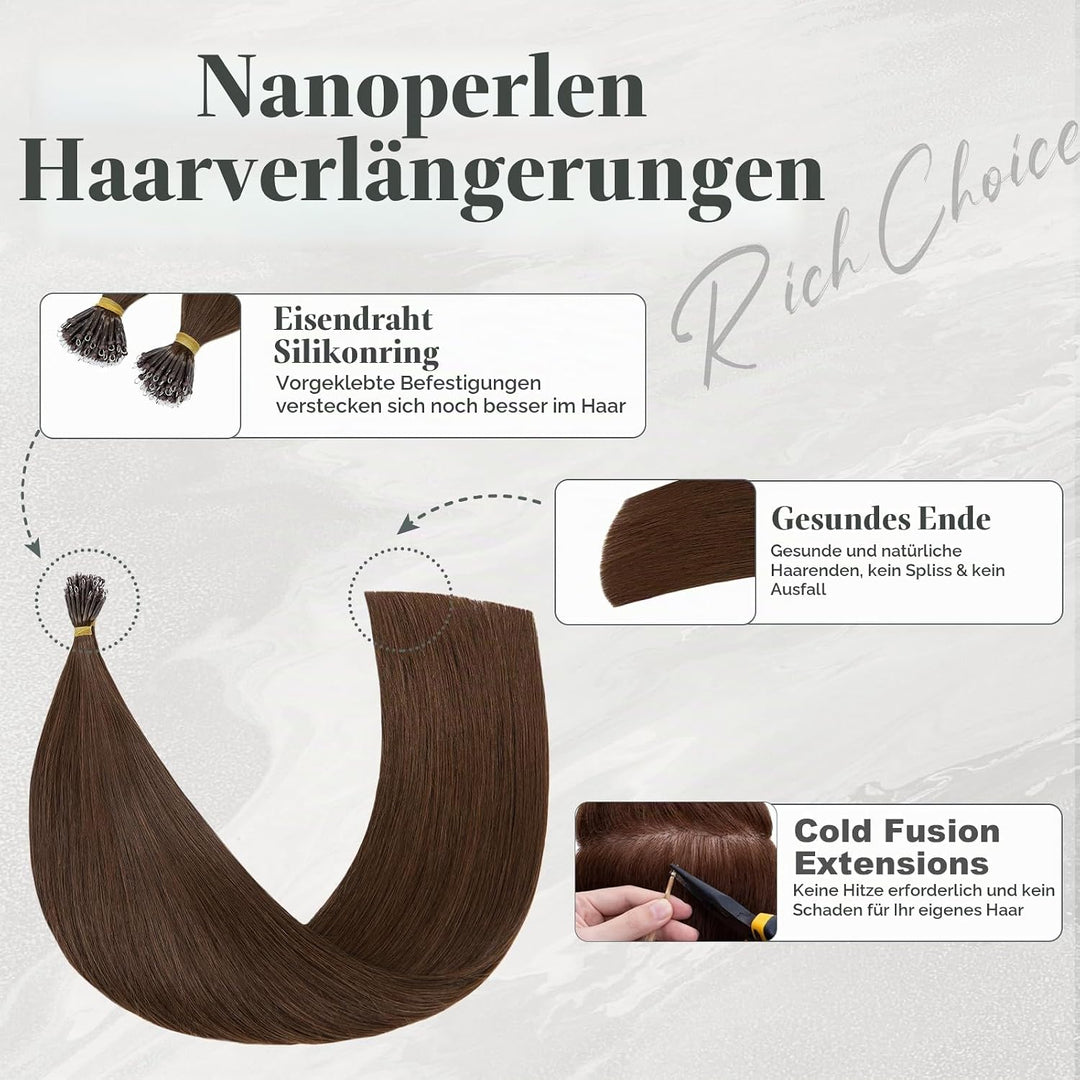 Rich Choices Extensions Echthaar Nano Bondings 35cm 