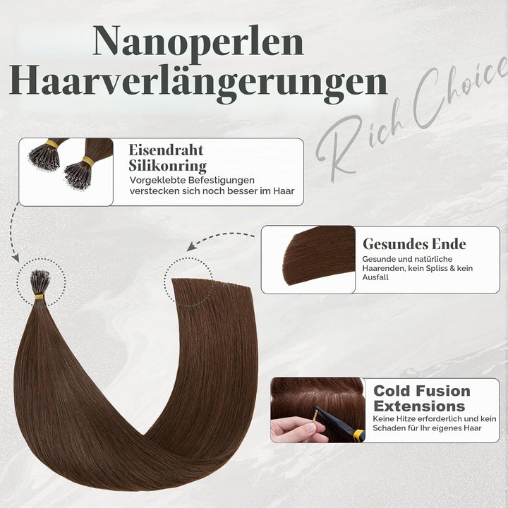 Rich Choices Extensions Echthaar Nano Bondings 35cm 