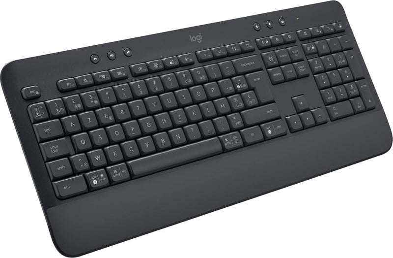 Logitech Signature K650 Comfort kabellose Tastatur mit Handballenauflage, BLE Bluetooth/Logi Bolt US