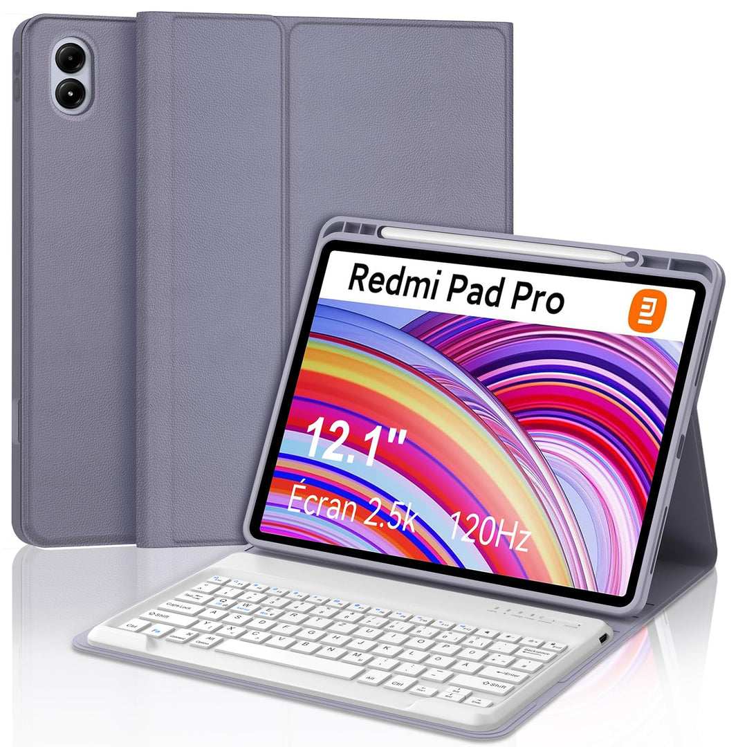 FOGARI Xiaomi Redmi Pad Pro 12.1 Tastatur Hülle - Xiaomi Pad Poco 12.1 Zoll 2024,Magnetisch Abnehmba