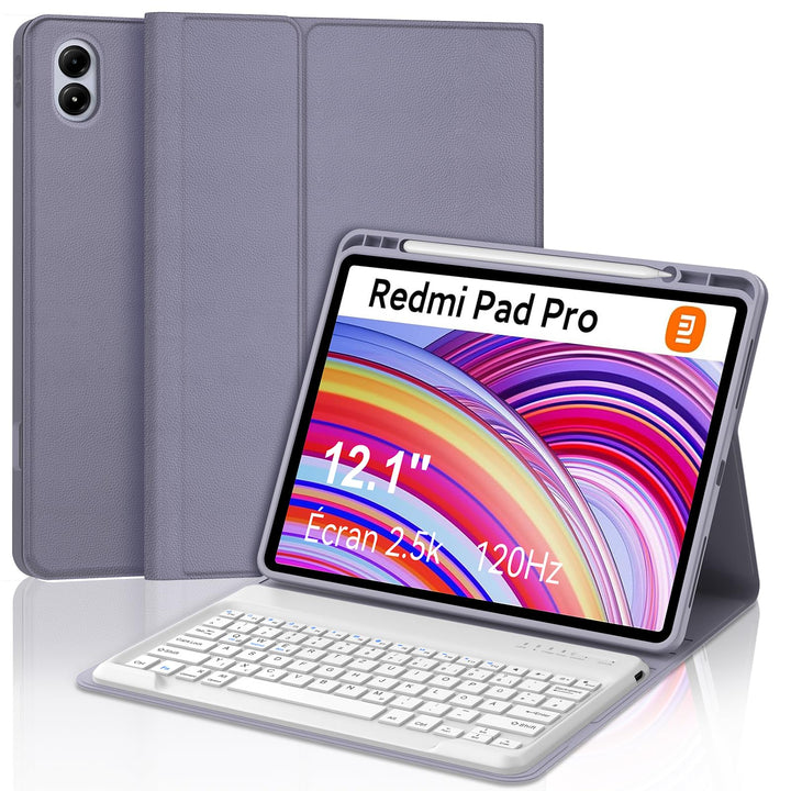 FOGARI Xiaomi Redmi Pad Pro 12.1 Tastatur Hülle - Xiaomi Pad Poco 12.1 Zoll 2024,Magnetisch Abnehmba