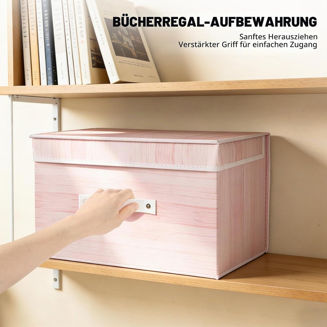Aufbewahrungsfächer mit Deckeln 3 Packung,Stoff Aufbewahrungskorb für klappbare mittlere Leinwand Au