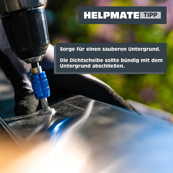 HELPMATE Spenglerschrauben 4,5x65 mm, 150 Stück, DIN 7995, Edelstahl A2, PZ2, DIN 7995, Dachdeckersc