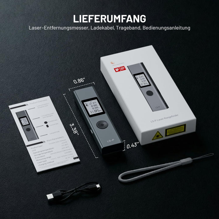 ATuMan Laser-Entfernungsmesser 40m, ±2 mm Präzision