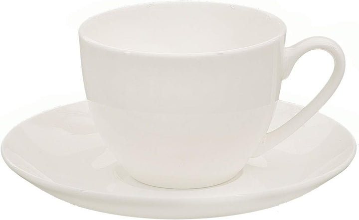 Buchensee Kaffeetassen Set aus Fine Bone China Porzellan. 6 Kaffeetassen je 210ml und 6 Unterteller