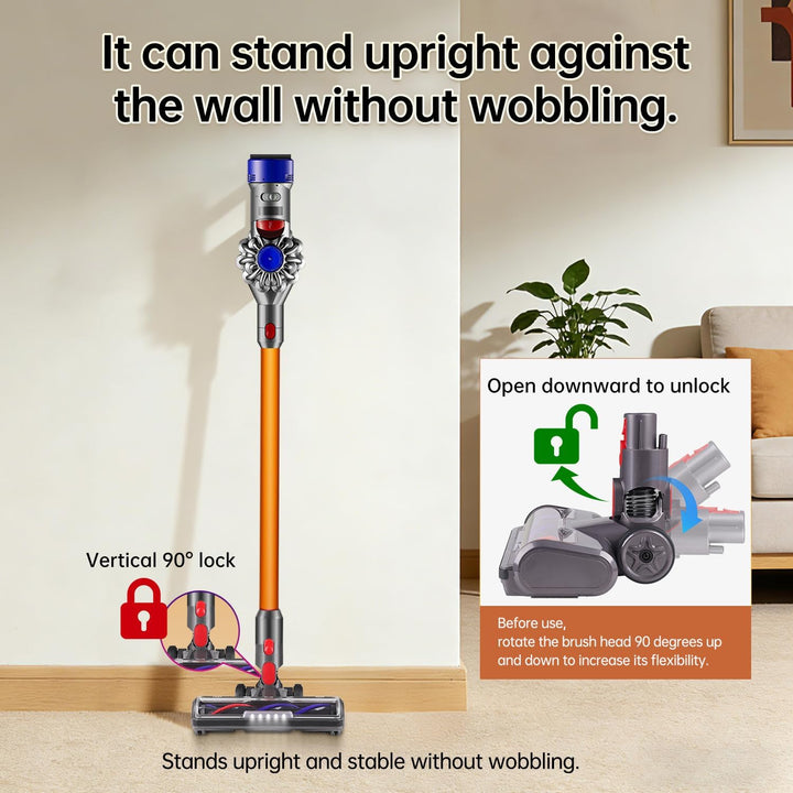 KENVOR Bürste kompatibel mit Dyson V7, V8, V10, V11, V15, Zubehör für Bodenbürste mit Direktantrieb