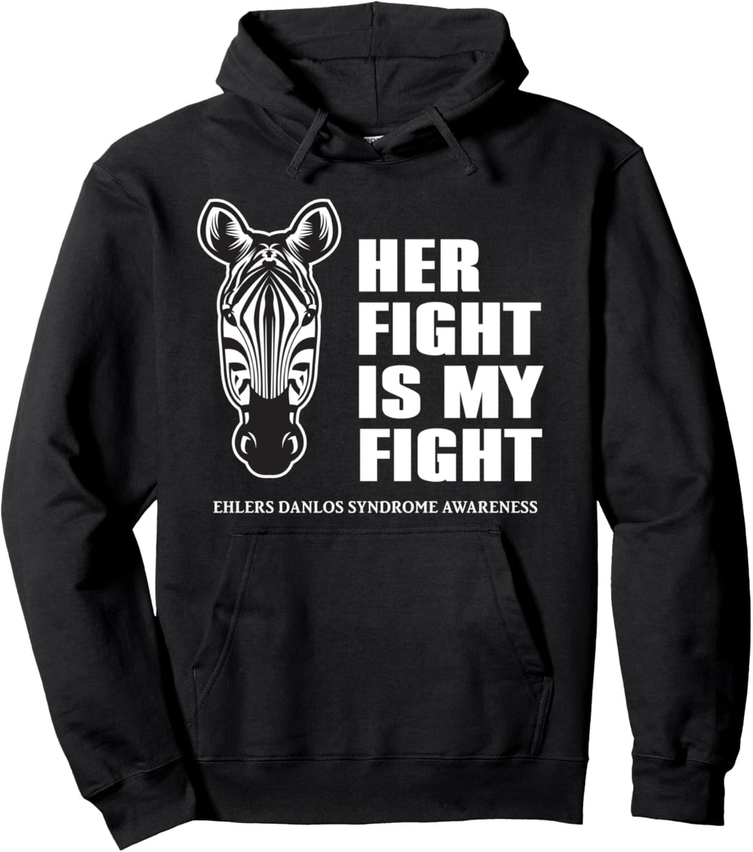 Her Fight Is My Fight - Ehlers Danlos Syndrome Awareness Pullover Hoodie
