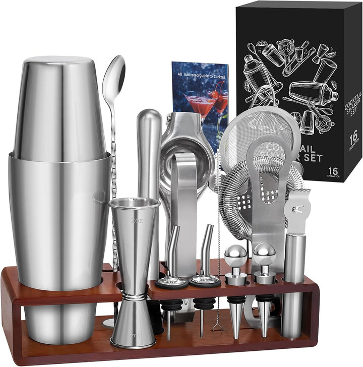 Sosayet Cocktail Set - 825ml Boston Shaker Geschenkset - Premium Cocktail Shaker Set aus Edelstahl m