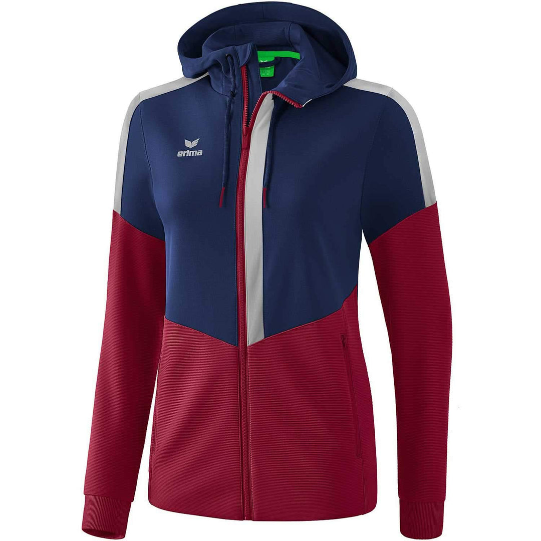 Erima Damen Squad Trainings Jacke 34 New Navy/Bordeaux/Silver Grey, 34 New Navy/Bordeaux/Silver Grey