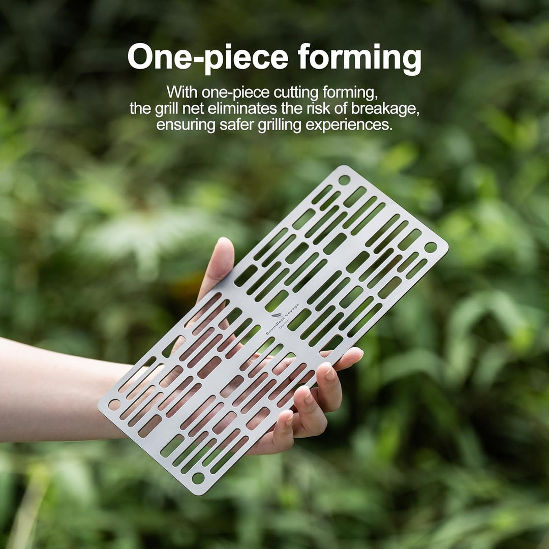 iBasingo Titan Grillrost Ultraleichtes Outdoor Grillzubehör für Camping, Wandern & Backpacking 2mm D