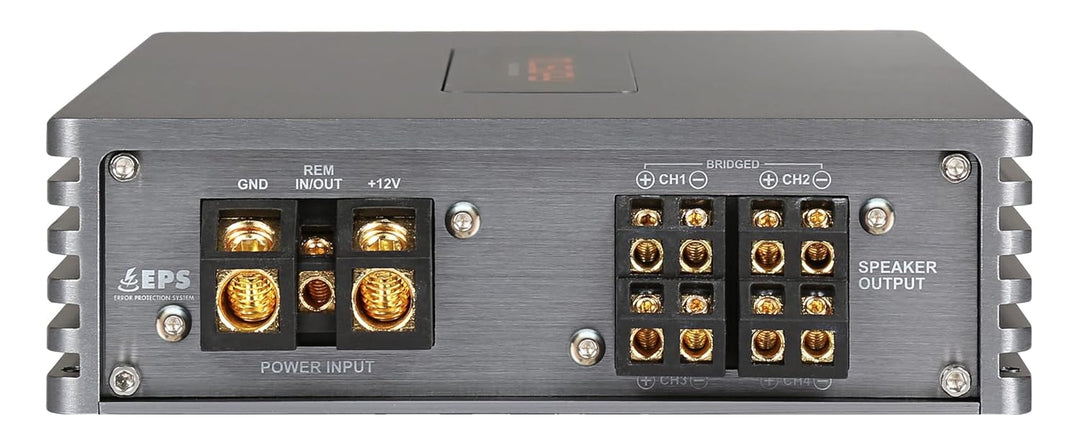 MUSWAY FOUR100 - 4-Kanal CLASS D Car-Hifi Verstärker mit 800 Watt RMS und Pegel-Fernbedienung