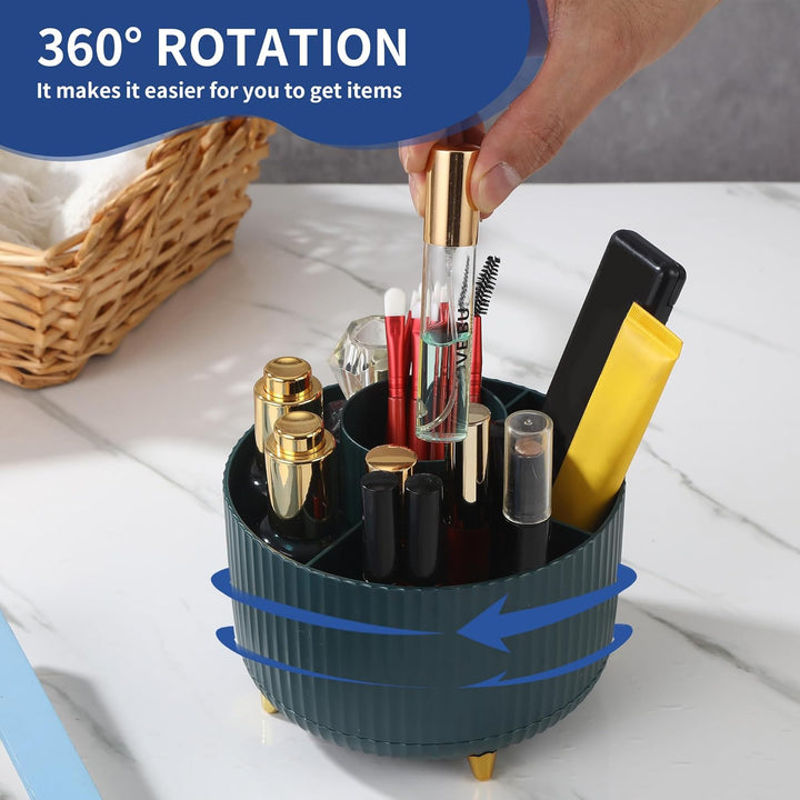 2 Stück Kosmetik Make Up Organizer, 360°Drehbarer Pinsel Organizer,Kosmetikregal Kosmetik Organizers