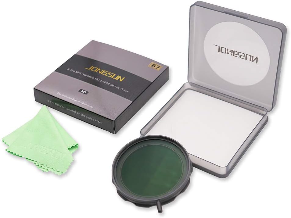 JONGSUN Variable ND Filter 67mm, S-Pro HD MRC 16-Schicht Nanobeschichtung, ND2-ND1000, Kameraneutral
