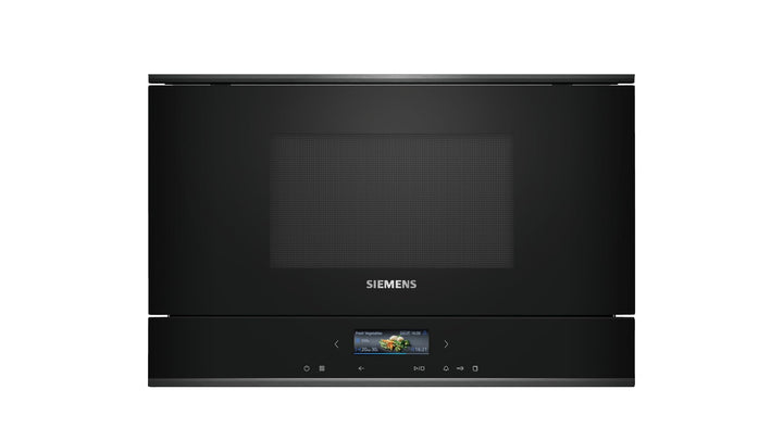 Siemens BF722L1B1 iQ700 Einbau-Mikrowelle, Schwarz, cookControl7 - Automatikprogramme, humidClean Pl