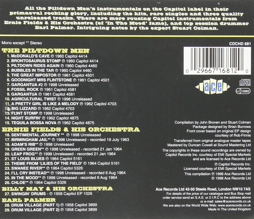 The Piltdown Men Ride Again, Audio-CD