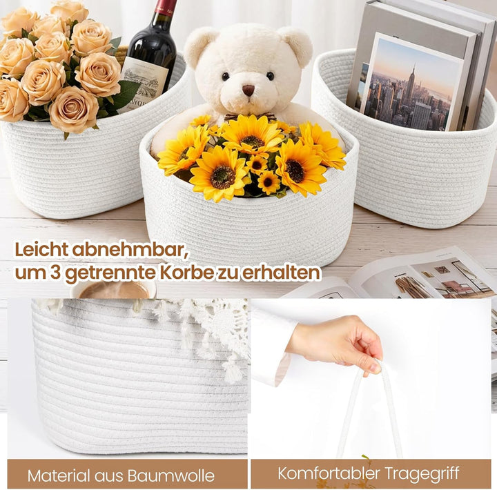 Hängender Organizer, Hängeorganizer Mit Haken, Wand Hängen Tasche Zum3-Tier, Hängeregal Stoff Wand a