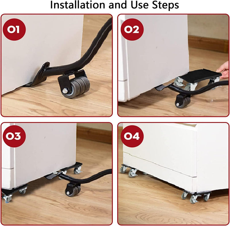 Möbelroller Transportroller, Möbelheber Möbelbeweger 800kg Tragkraft rutschfeste Beschichtung Schwer