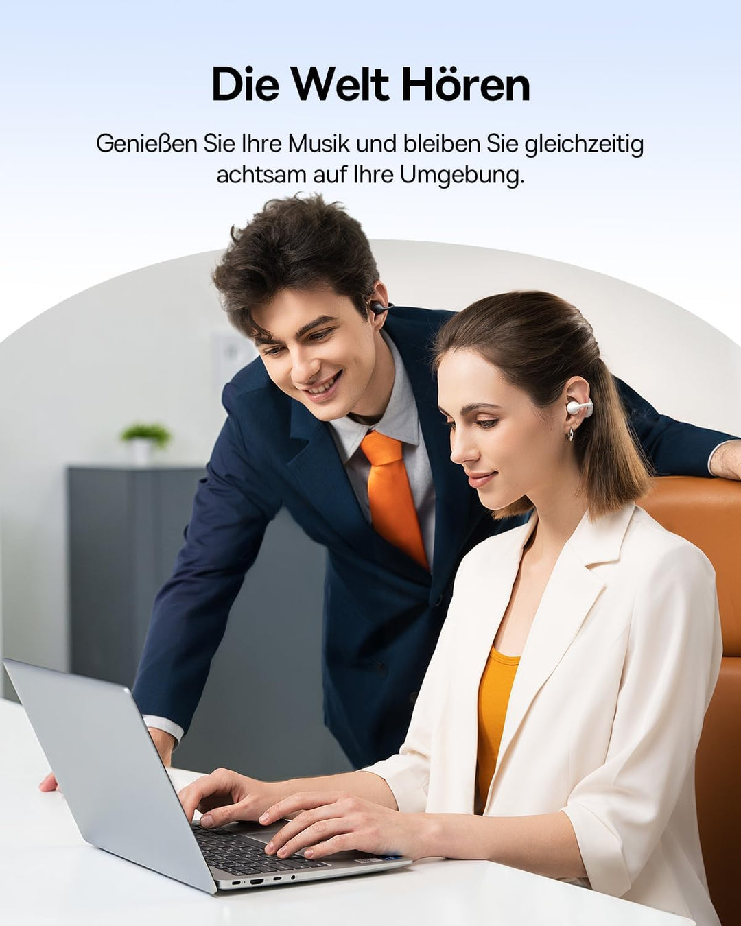 Baseus BC1 Open Ear Kopfhörer, Ohrclip mit Beeindruckender Klang, Adaptiver Bassverstärkung, Bluetoo