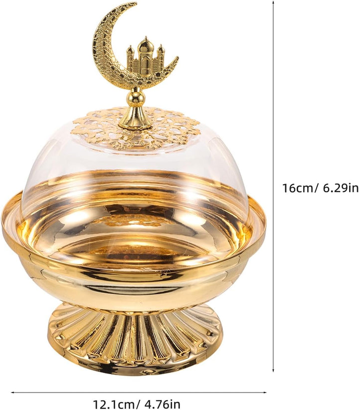 DOITOOL Eid Serving Tray mit Deckel Middle East Obstplatte Wiederverwendbarer Snack-teller für Datte