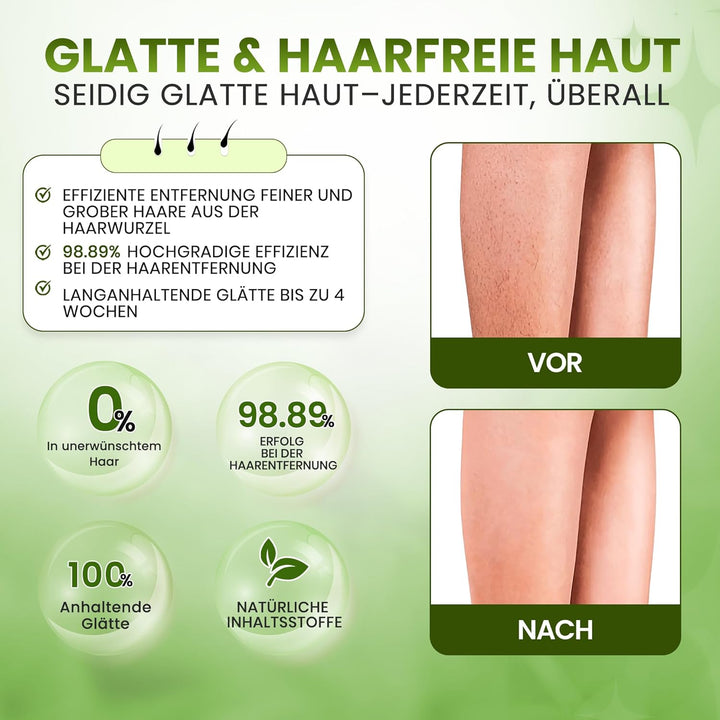 DERMAWAX 6x 100 ml Roll-On Wax Nachfüllset - Warmwachs für empfindliche Haut- ideal für Achseln Bein