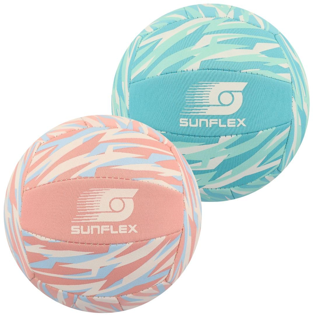 Sunflex® Beach- und Funball Size 3 Pastelflow Linie | Wasserfester Neoprenball mit rutschfestem Grip