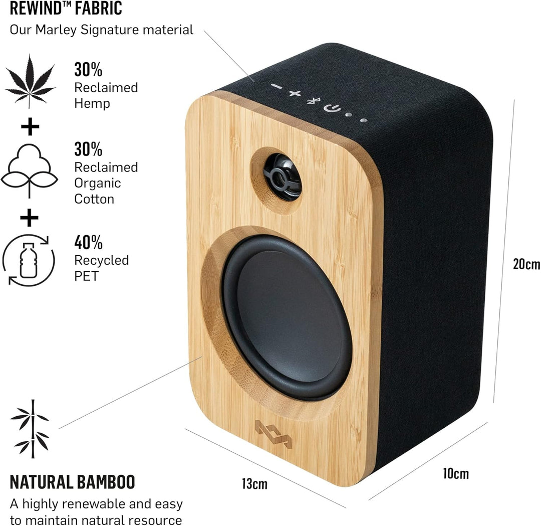 House of Marley Get Together Duo Bluetooth Lautsprecher Boxen Bambus - Nachhaltig hergestellte Regal