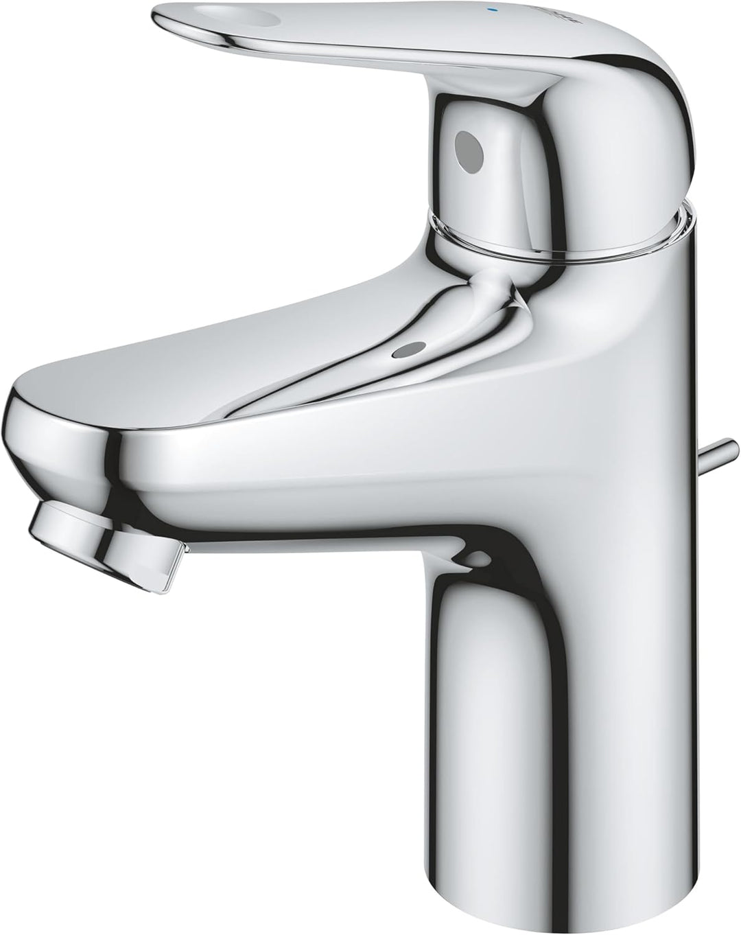 GROHE Swift - Waschtischarmatur (wassersparend, ~16cm hoch, Mittelstellung kalt, inkl. Montagewerkze