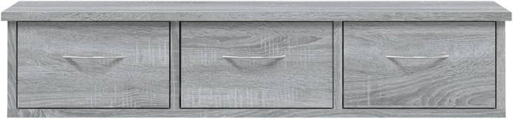 Tidyard TV Wandschrank Wandregal mit Schublade Hängeschrank TV Möbel Holzwerkstoff Grau Sonoma 88x26