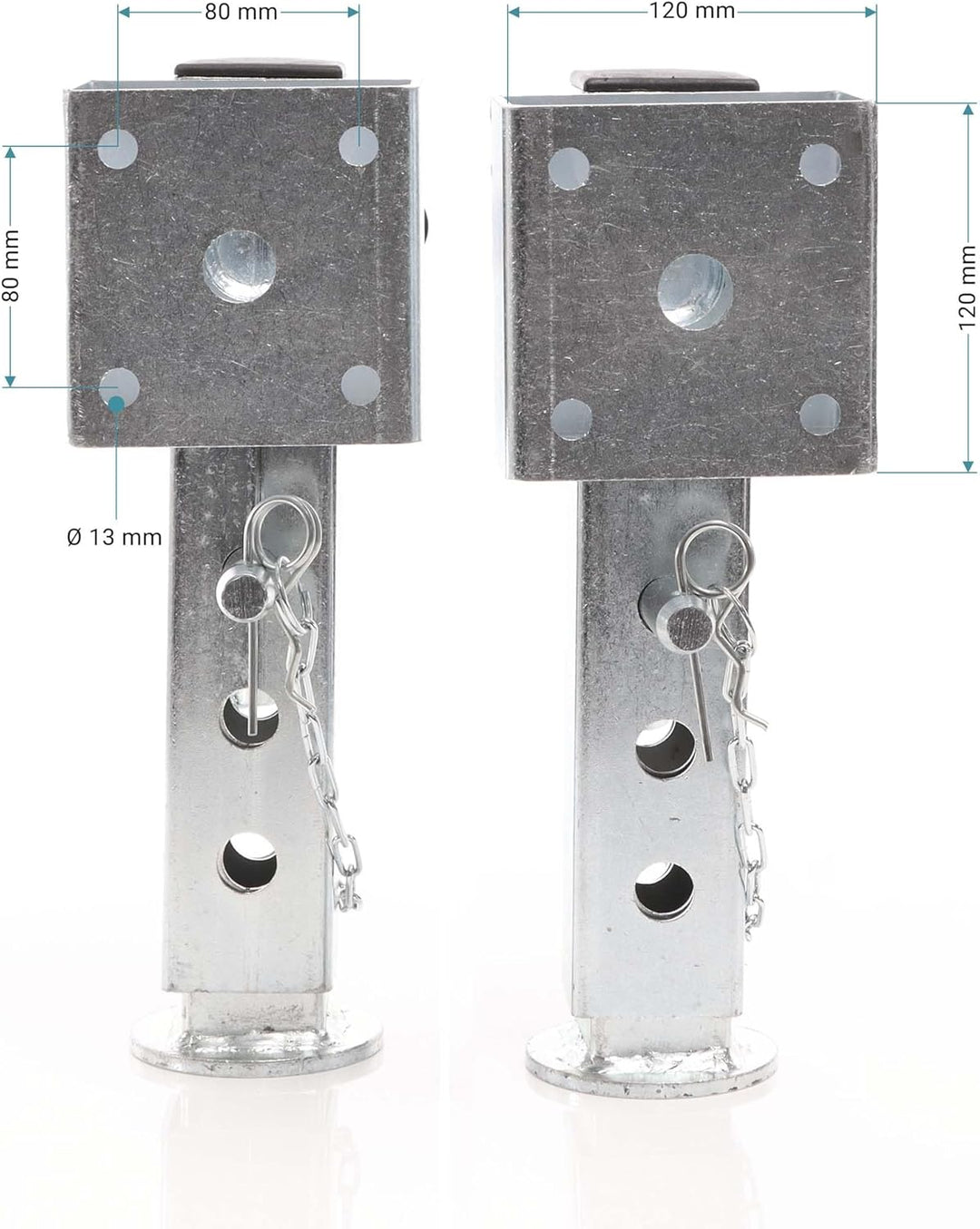 XPOtool 2X Stützfuss 350 mm Schwenkstütze bis 1300 kg aus Stahl für Anhänger inkl. Befestigungsmater