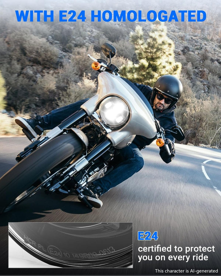 SUPAREE 5.75 Zoll Led Motorrad Scheinwerfer E-geprüft Motorrad Frontscheinwerfer Motorrad Scheinwerf