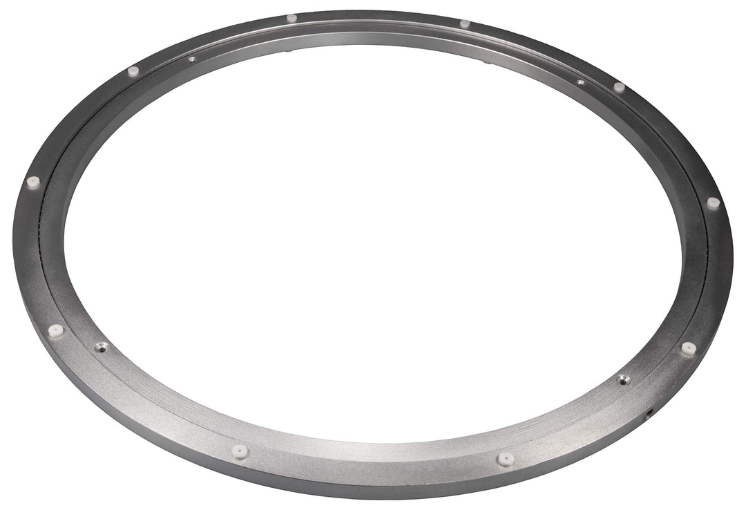 Gedotec Schwerlast-Drehbeschlag 360° Drehscheibe drehbar Ø 600 mm | Drehteller Stahl silber | Druckk