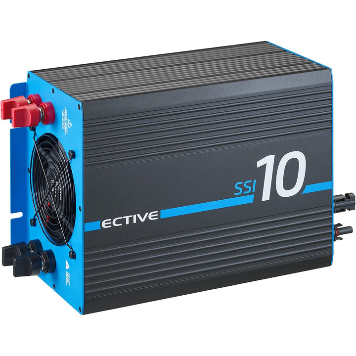 ECTIVE 24V zu 230V 1000W Reiner Sinus-Wechselrichter SSI 10 mit MPPT-Laderegler, Batterie-Ladegerät,