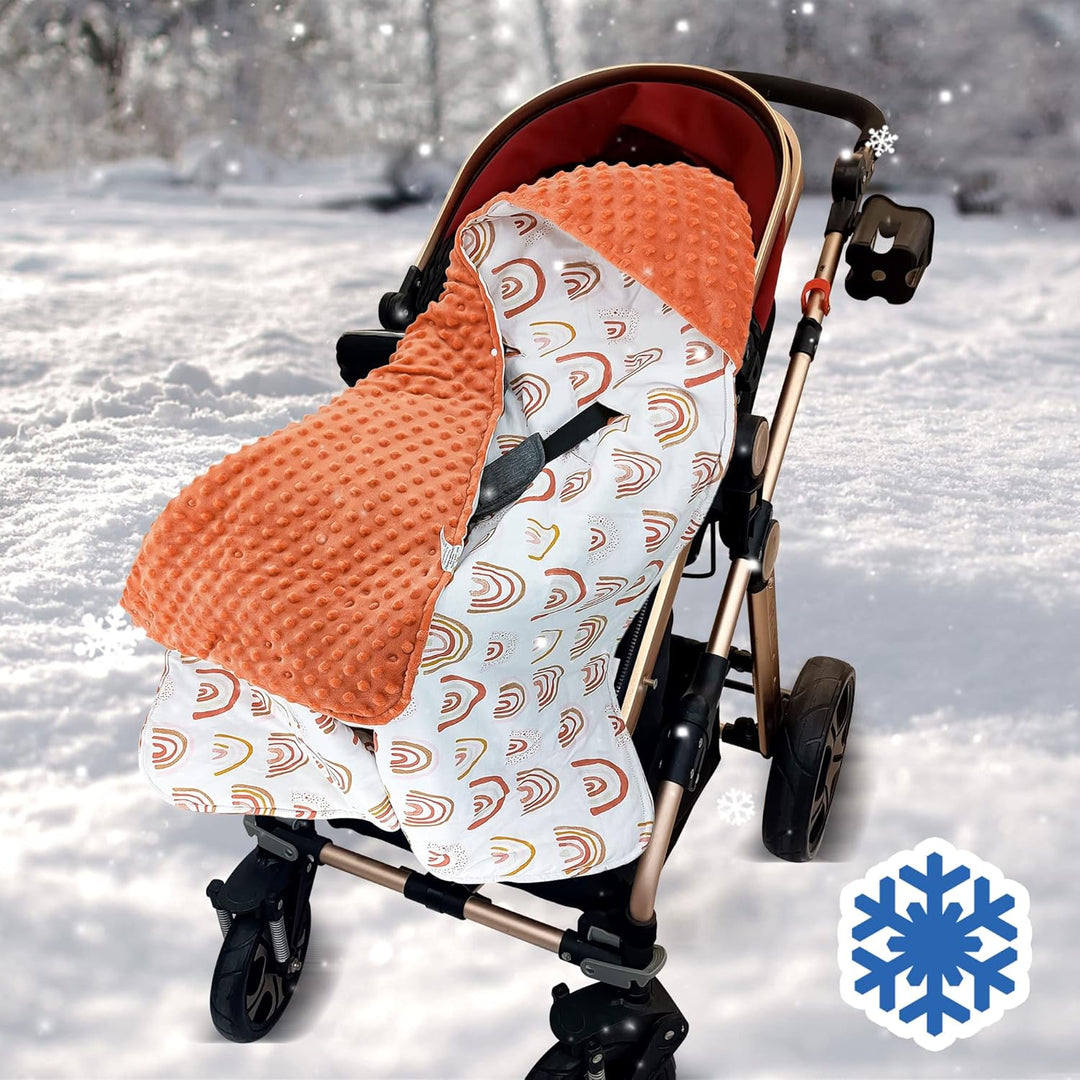 Miracle Baby Einschlagdecke Babyschale Winter Universal Kuscheldecke 90x90cm für Buggy Kinderwagen (