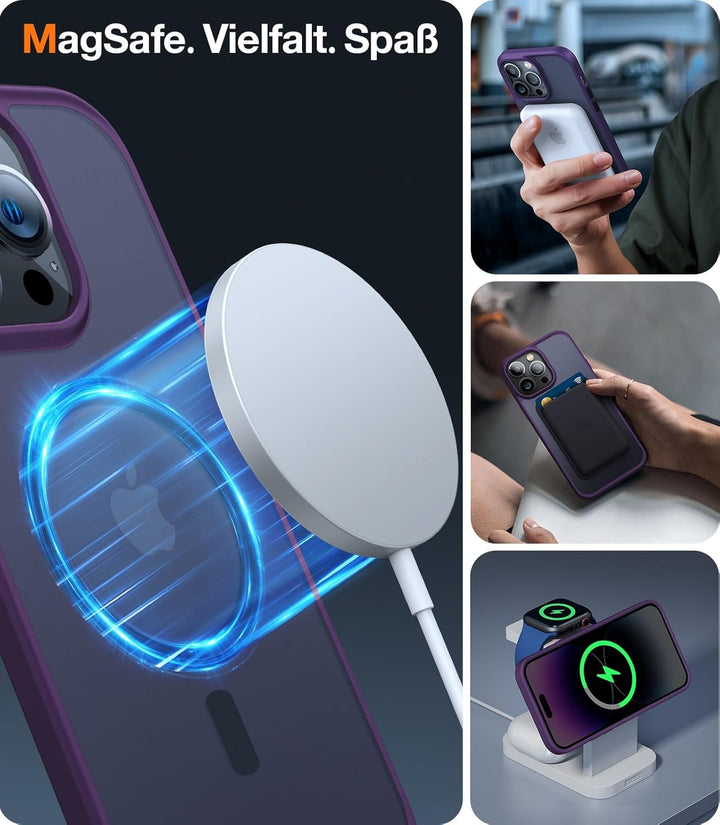 TORRAS für iPhone 14 Pro Hülle für MagSafe (Zertifizierte Schutzfähigkeit und Magnetkraft) Handyhüll