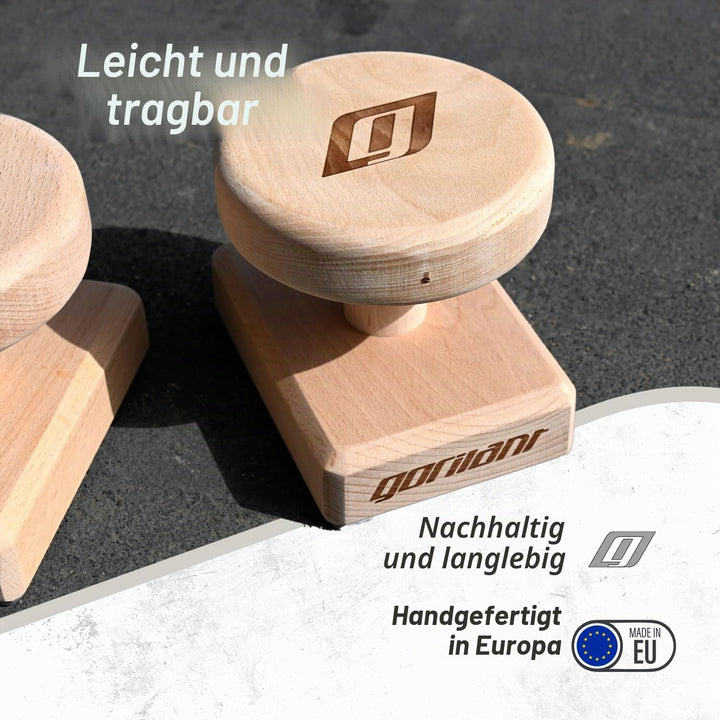 Gorletic Basic Balance Blocks - Gleichgewichtsblöcke für Handstand, Calisthenics, Liegestütze, Holzd
