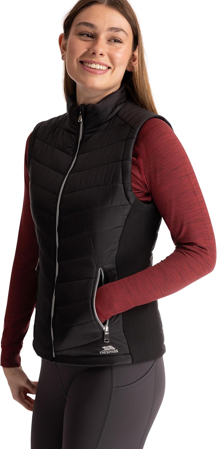 Trespass Damen Elanora-Female Padded Gilet Weste XXL Schwarz, XXL Schwarz
