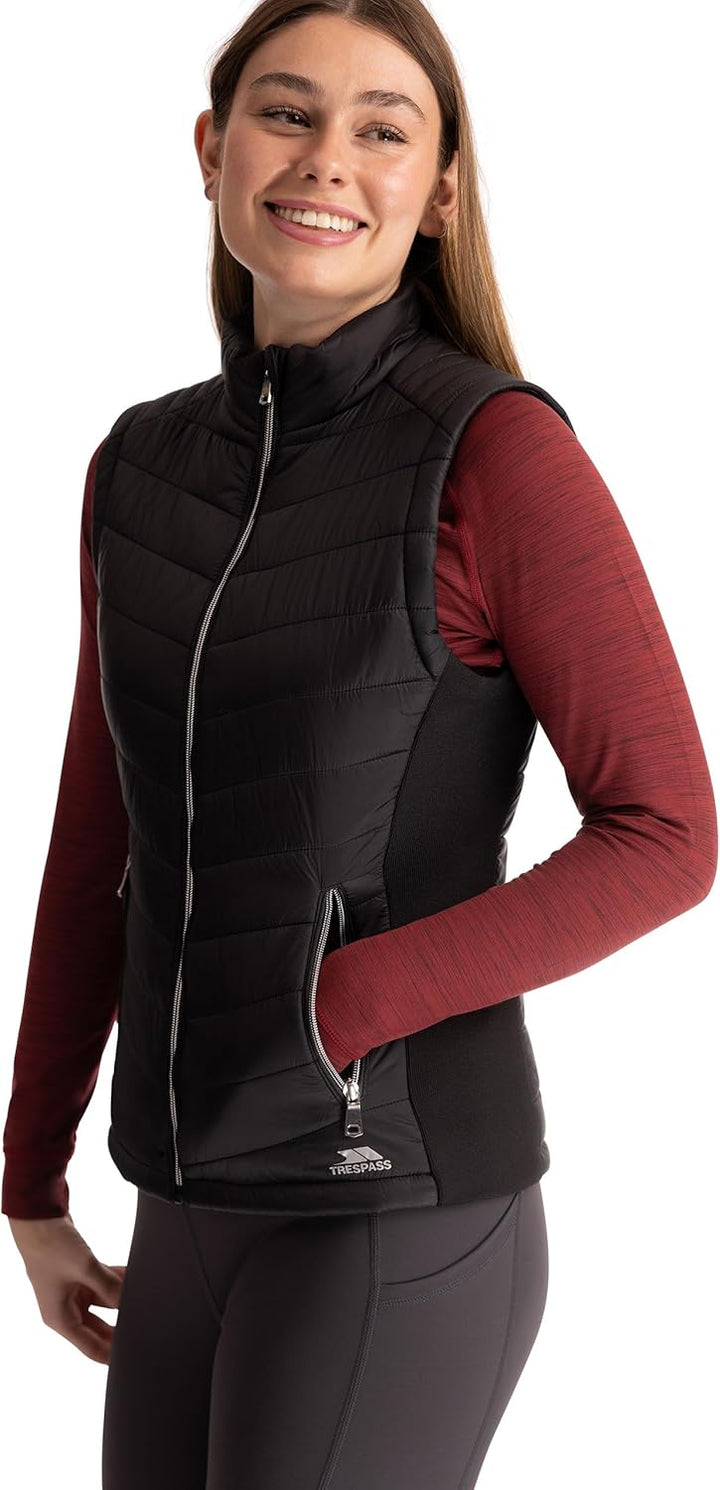 Trespass Damen Elanora-Female Padded Gilet Weste XXL Schwarz, XXL Schwarz