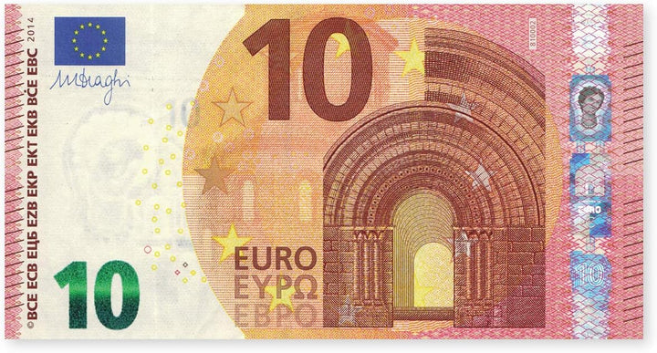Litfax 10 € Euroschein/Euro-Geldscheine ca. 163 x 85 mm/banderoliert, je Pack. 75 Stück (3 PG) … 10