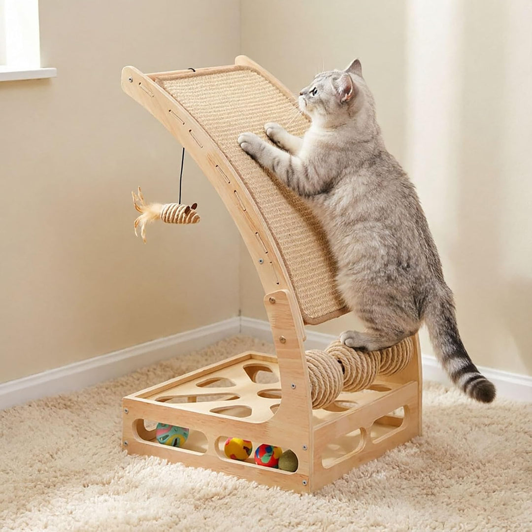 Generisch 2026 Vertical Cat Scratcher Functional Scratching Post |Wear Lint | with Fan Maze Protecto