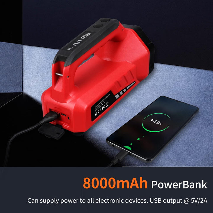 klarus RS10 Wiederaufladbare Handscheinwerfer 800 Lumen Suchscheinwerfer mit weissem/rotem COB-Licht