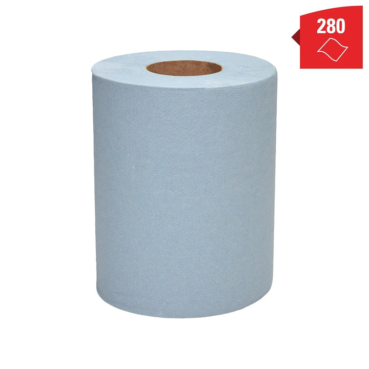 WypAll L10 Papier-Reinigungstücher für Service u. Einzelhandel 6220 – 1-lagige blaue Rolle mit Zentr