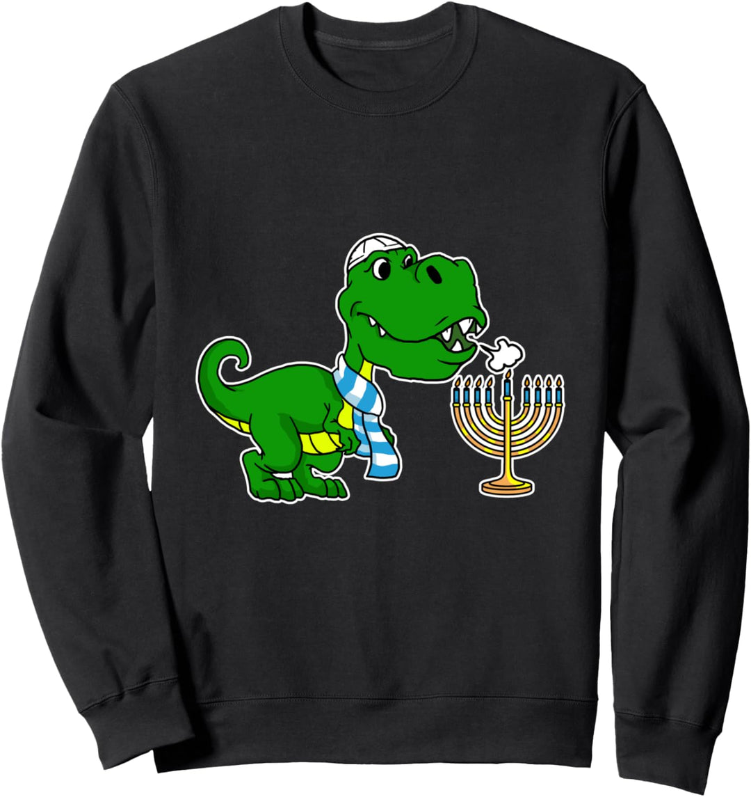 Lustige Jüdisches Bar Mitzvah T-Rex Dinosaurier Chanukka Sweatshirt