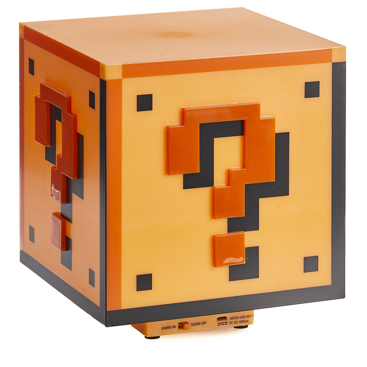 Paladone PP2929NN Super Mario Tischlampe Fragezeichen-Block, Mehrfarbig Klassisch, Klassisch